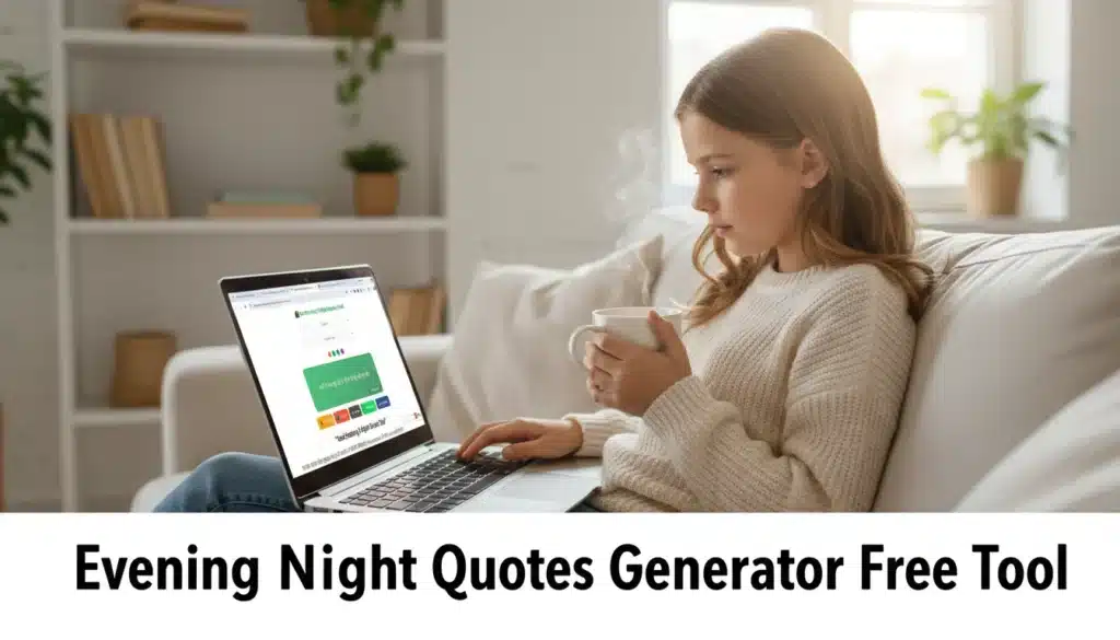 Evening Night Quotes Generator Free Tool