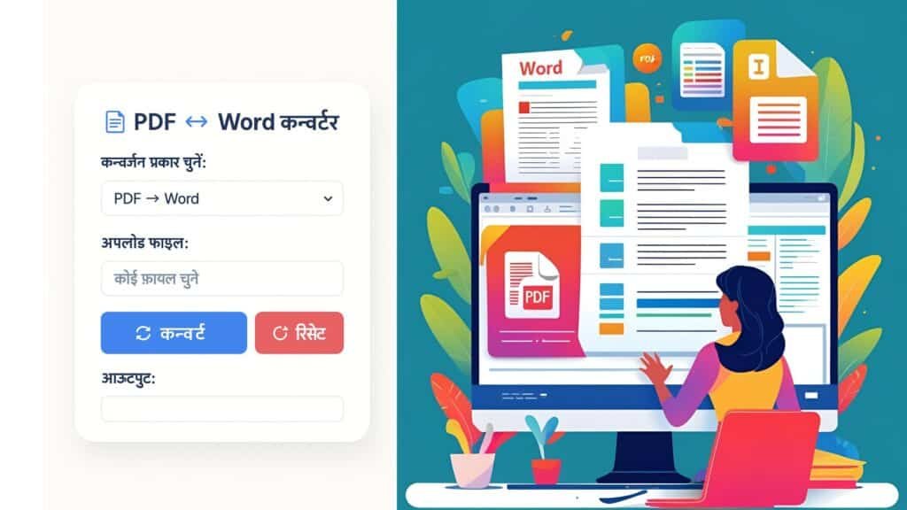  PDF to Word / Word to PDF कन्वर्टर – फ्री ऑनलाइन टूल