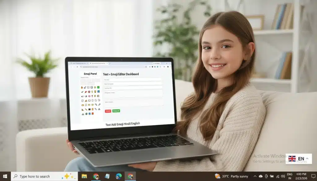 Text Add Emoji Tool | Online Text में Emoji जोड़ें